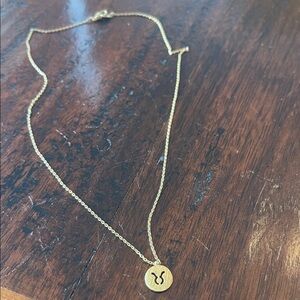 Elegant Gold Necklace with Taurus Pendant